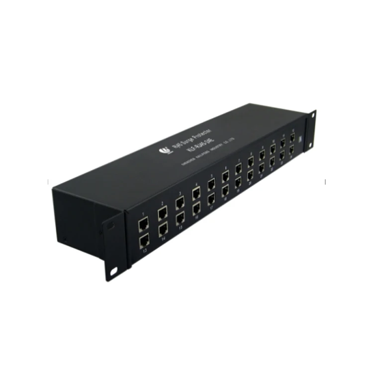 100M 1000m 24 port rj45 network surge protector POE arrester