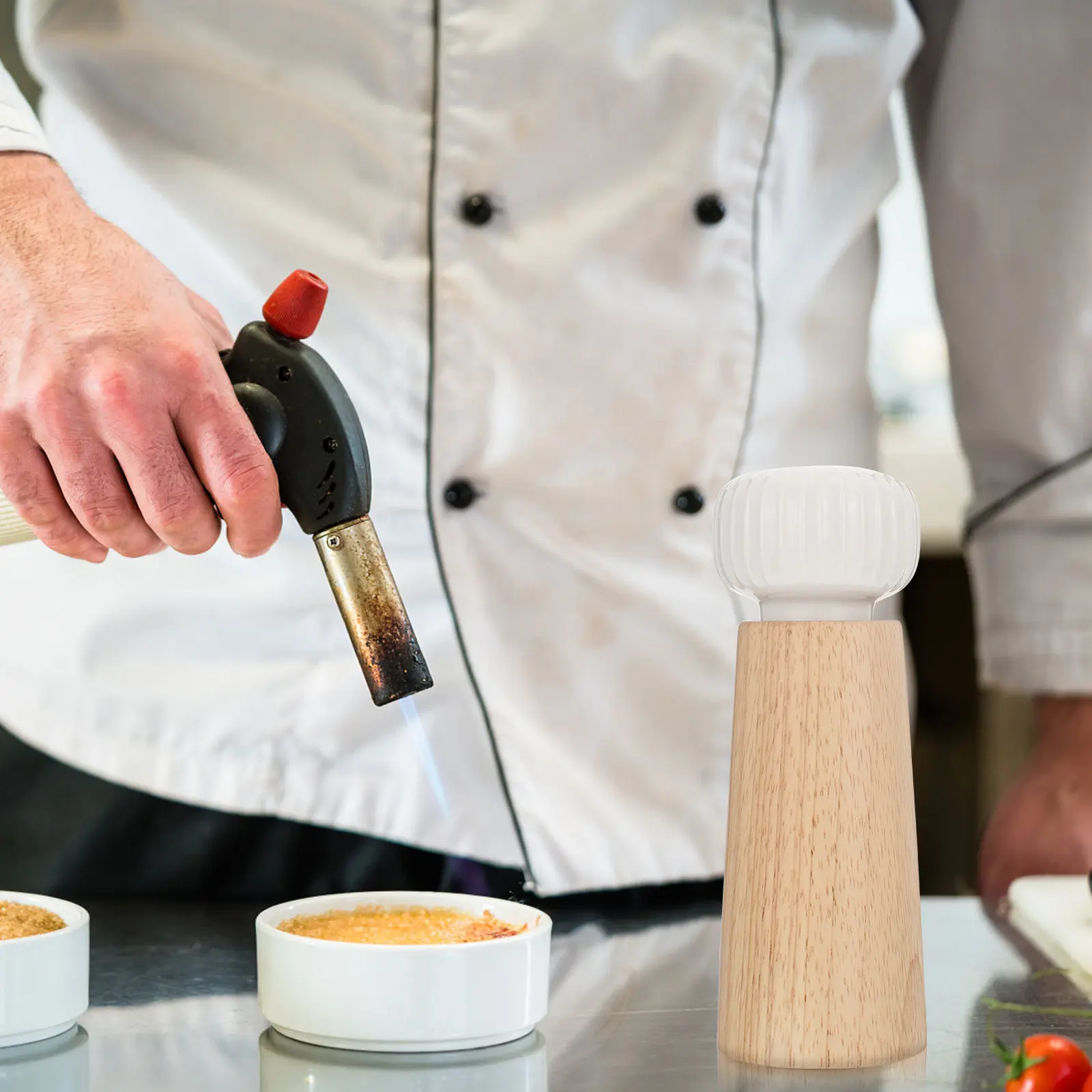 

1 шт. деревянная мельница для перца, прочная ручная мельница для перца, соли, специй, измельчения порошка, таблеток, незаменимый кухонный инструмент