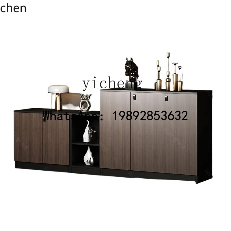 HT cabinet storage wooden office partition cabinet data filing cabinet office with lock