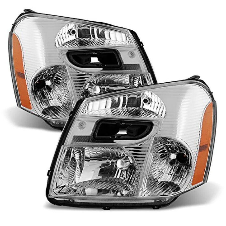 

2005-2009 Chevy Equinox SUV Headlights Replacement Driver + Passenger Side Headlamps Lamps with Durable Polycarbonate Housing a