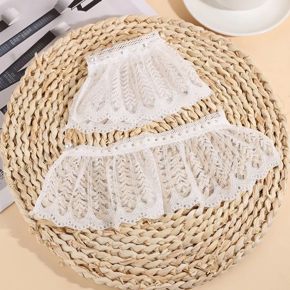 

Elegant Lace Ruffled Wrist Fake Sleeves Cuffs Costume Accessory Soft Fake Cuff Comfortable Lace Cuff Wedding