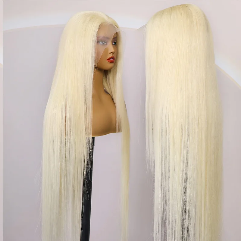 13x6 HD شعر مستعار أمامي شفاف الدانتيل شعر الإنسان 613 شقراء ملونة شعر طبيعي مفرود الباروكات الدانتيل الجبهة الباروكات للنساء 40 بوصة