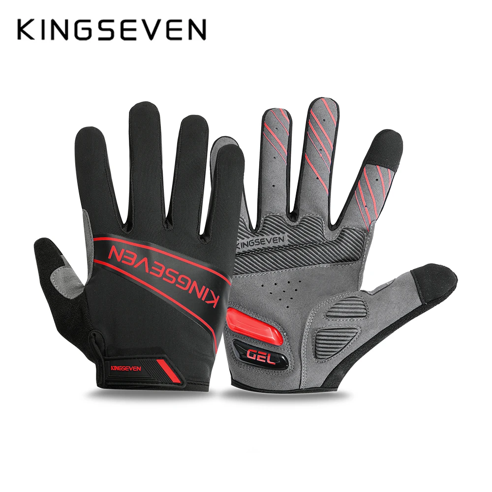 Kingseven Full Finger Bike Gloves Men Mtb Shockproof Breathable Bicycle Gloves Cycling Touch Screen Women Motorcycle Gloves