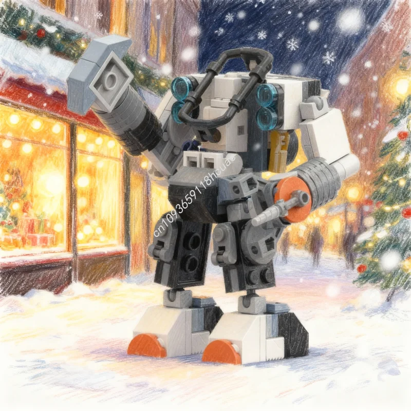 125pcs MOC Space Construction Mech Mod City Model Building Blocks Assemble Toys DIY Creative Idea Christmas Gift Education Brick