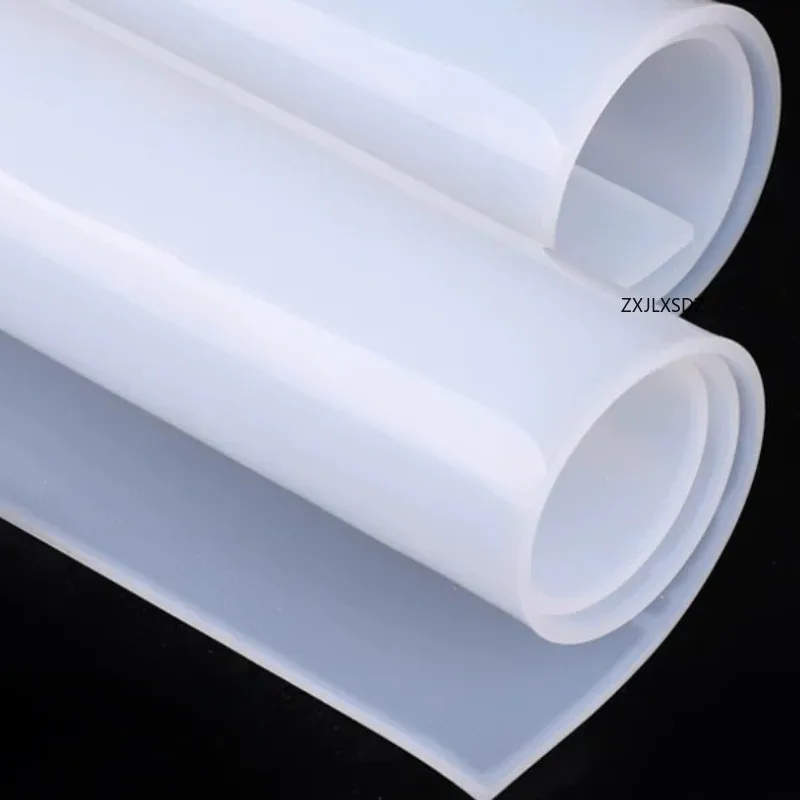 0.5-20mm Thickness Silicone Rubber Sheet Square Pad Mat High Temperature Resistance Seal Gasket 100x100mm