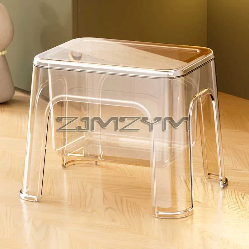 Taburete minimalista transparente para pies, pequeño, relajante, único, para apartamento, bonito, ergonómico, ahorro de espacio, muebles