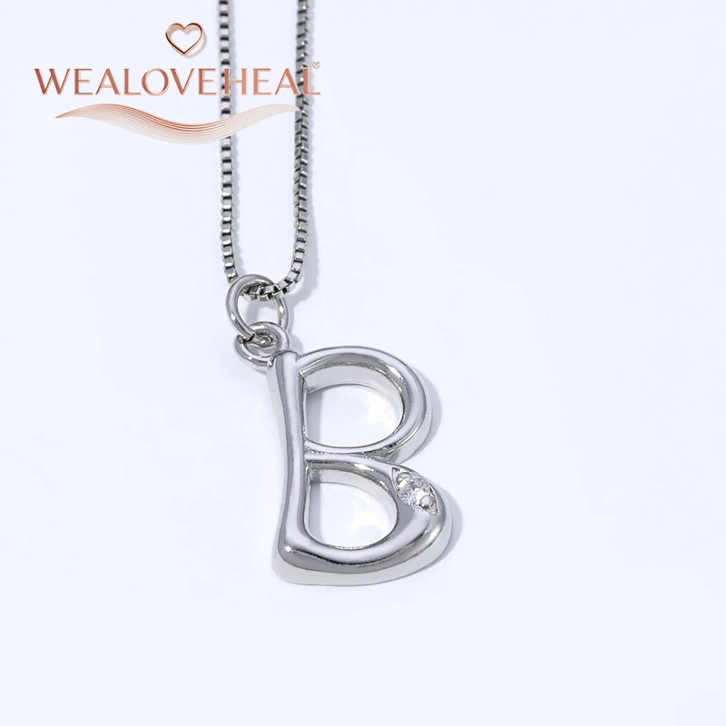 Rhodium-Plattierte Messing A-Z Initial-Halskette, Funkelnder Solitär-CZ-Buchstabenanhänger, Zierlicher Alphabet-Schmuck, Personalisiertes Namensgeschenk – Detail 20