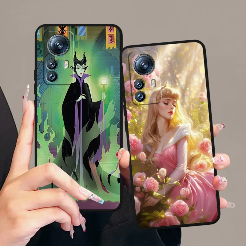 Sleeping Beauty Fashion Disney For Xiaomi Mi Poco F5 F4 F3 X6 X5 X4 X3 M6 M5 M5S M4 M3 C65 Pro GT NFC 5G Black Cover Phone Case