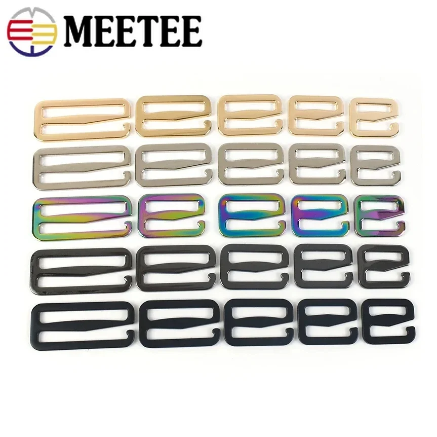 

10/20Pcs 20-50mm Metal Tri-Glide Hook Buckles Adjust Strap Slider Clasp for Bag Belt Luggage Webbing Buckle Hardware Accessories