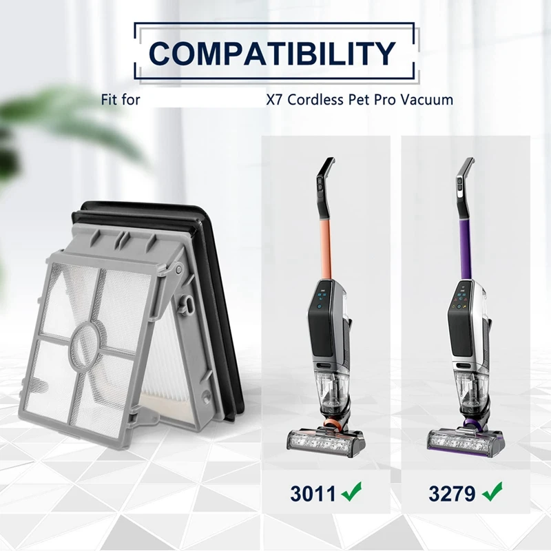 فلاتر HEPA بديلة متوافقة مع بوش ، ملحقات المكنسة الكهربائية ، فلتر ، X7 ، 3350F ، 2832Z ، 2955Z