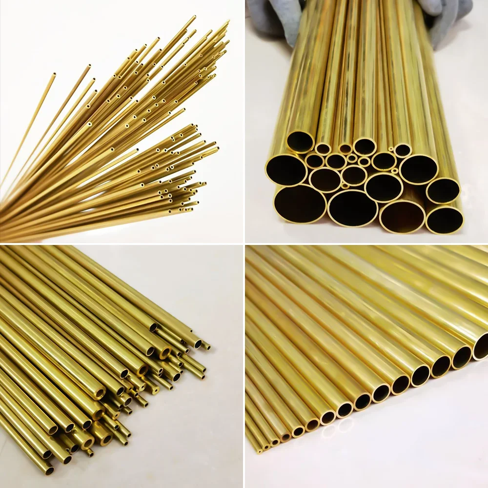 Brass tube OD1-7.5mm length300 500mm Round Brass alloy Pipe Straight Small outer  diameter finish draw precise thickness 0.2-3