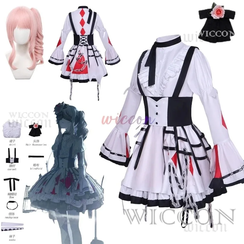 NewProject Sekai Akiyama Mizuki Cosplay Costume PJSK Mzk5Lovely Lolita Party Dress Uniform Halloween Outfit Suit for Woman2025