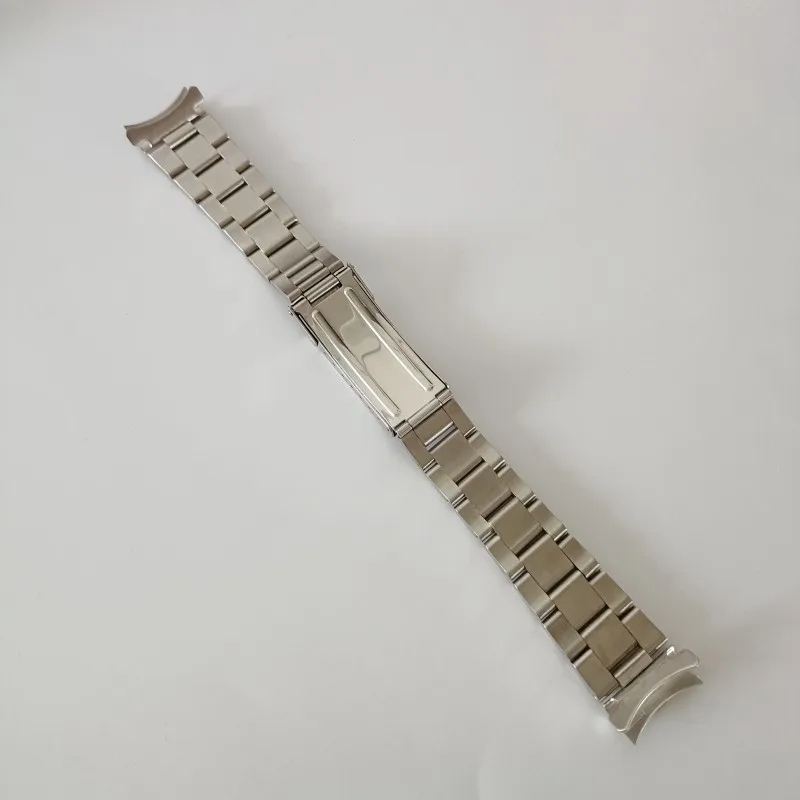 20mm Vintage Brushed Stainless Steel Oyster Curved End Watch Strap Bands Bracelet Fits For Rolex RLX 16700 16710 70216 Watch