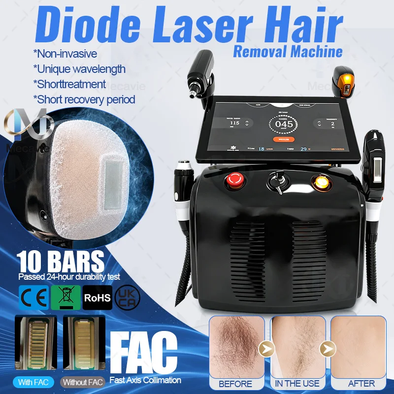 6000W 4 In 1 Beauty Machine 6 Waves Diode Laser Hair Removal Picosecond Tattoo Removal IPL Skin Rejuvenation RF Skin Tightening