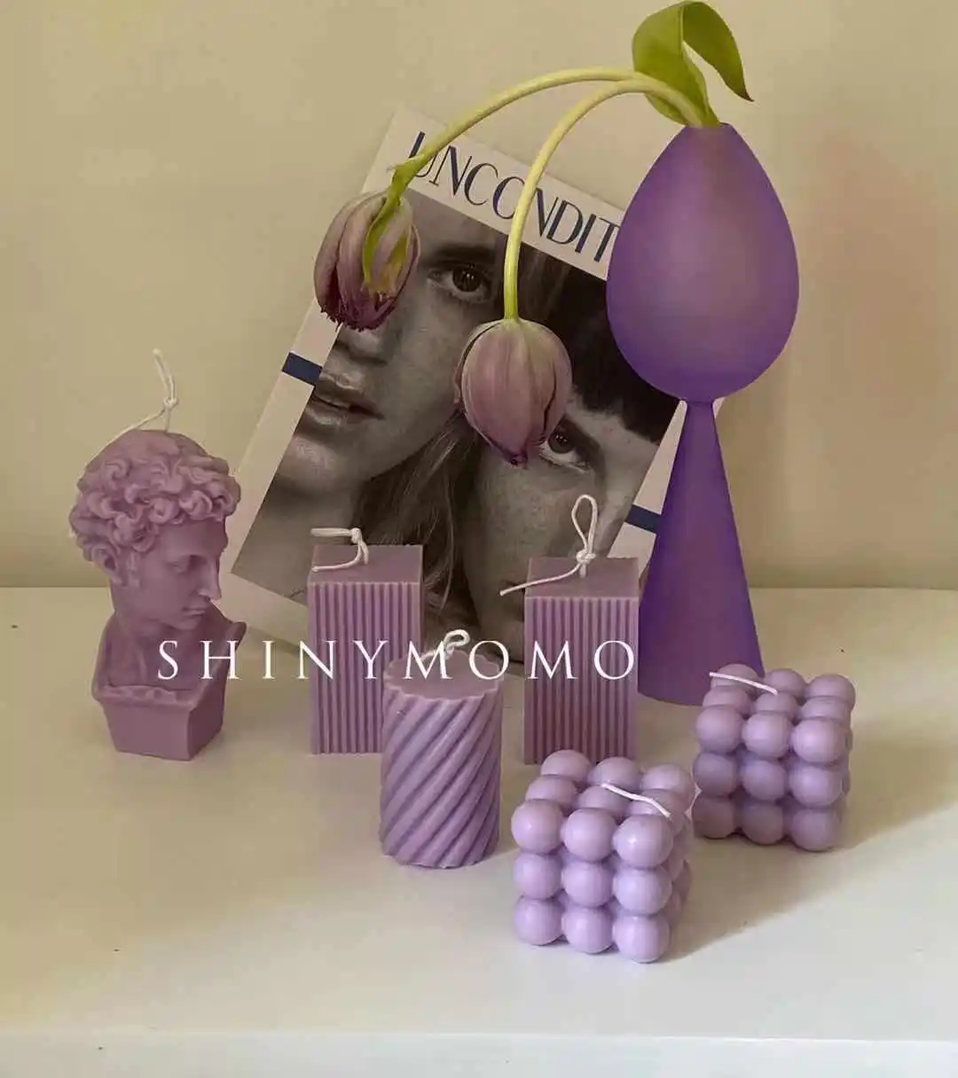Handmade Ins blogger candles purple series internet famous candles