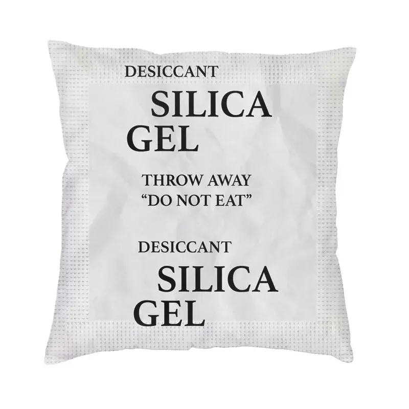 Silica Gel Packet Pillow Case 45x45cm Decor Home Cute Do Not Eat Packet Cushions for Sofa Square Pillowcase