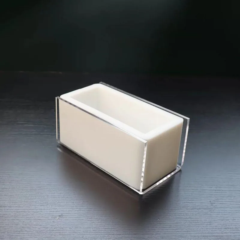 Flexible Silicone Soap Mold with Acrylic Frame 600g Capacity Easy Demolding for DIY Bath Bombs And Cosmetic Molds