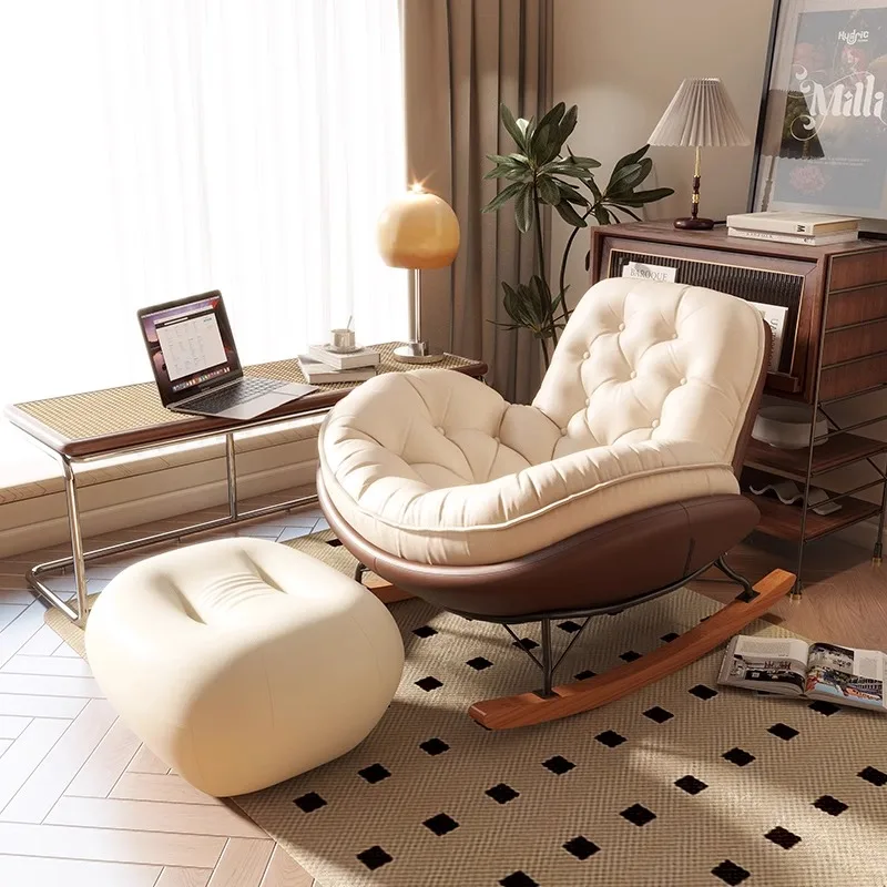 Living Room Lazy Sofa Rocking Chair Can Lie Down or Sleep in Bedroom Single Lounge Chair Home Balcony Leisure Chair Tatami Chair