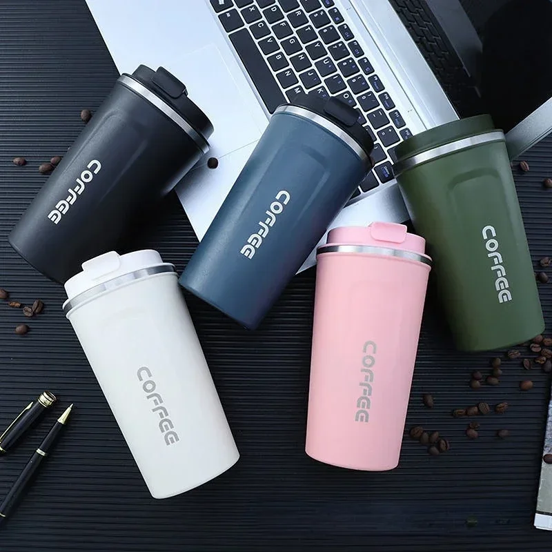 510ML stainless steel thermos cup Mercedes-Benz car coffee bottle thermos cup, leak-proof travel drink