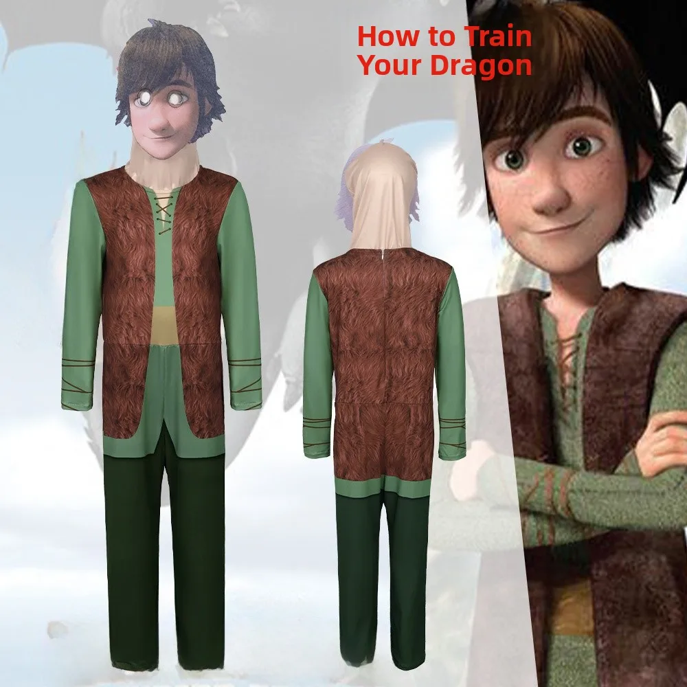 loween Dragon Trainer Hiccup Cosplay Costume Role-plang Masquerade Performance Women's Ethnic Stage Clothing