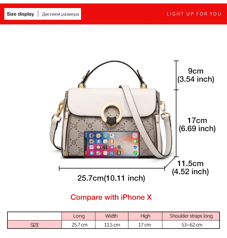 FOXER PVC-Leder Schulter-Crossbody-Taschen Vintage Signature Tote Bag Retro Mode Damenhandtasche Lässige Reisetasche für Frauen – Detail 10