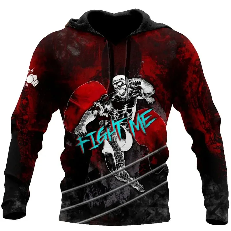 1 Piece Custom Your Picture Fashion 3D Print Boxing Hoodie Men Clothing Pop Sportswear Boxer Hoodies Spring Autumn Harajuku Pull