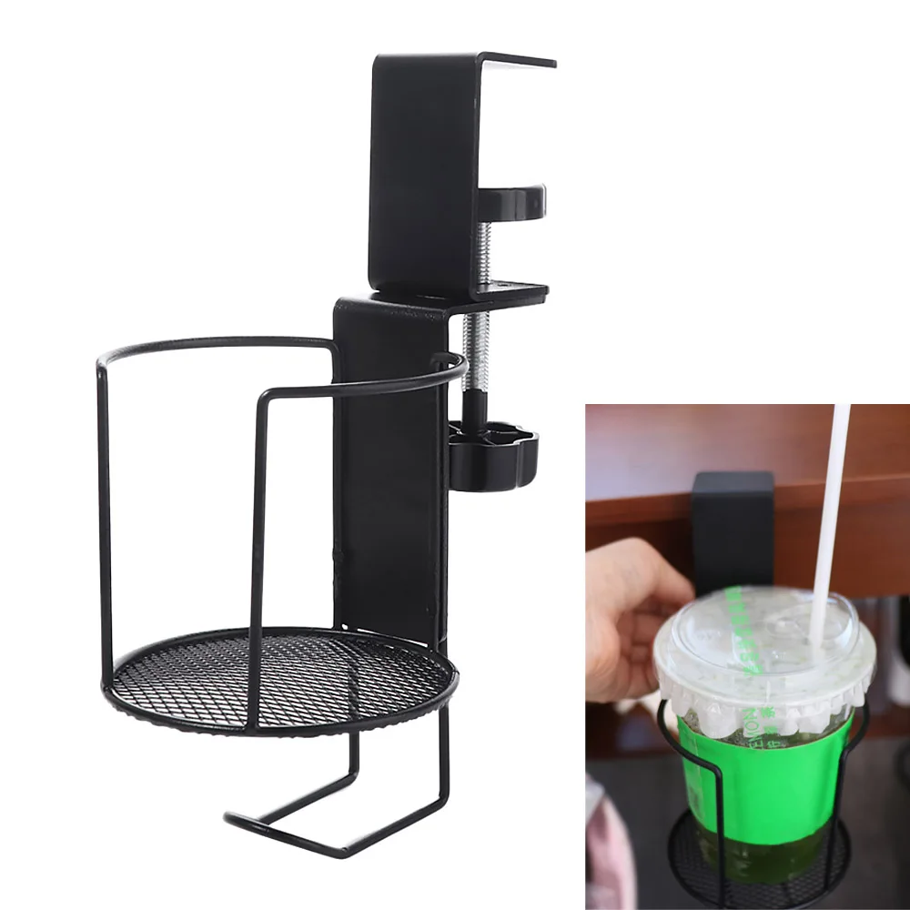 

Вращающийся настольный подстаканник 2 в 1, 360° ° Вращающийся устойчивый к ржавчине держатель для чашки с подвесным крючком Прочная настольная подставка для кружек