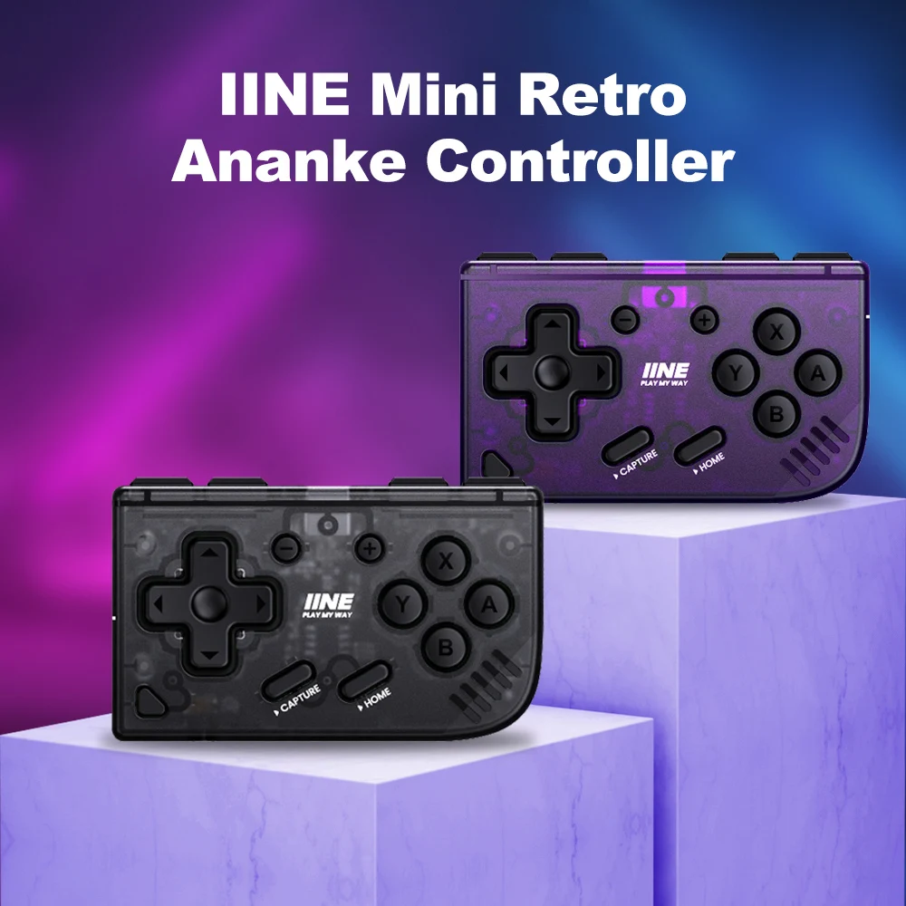 

Карманный мини-контроллер IINE для Nintendo Switch 2, Switch 1, ПК, Android, iOS, ретро-геймпад, функция перелистывания страниц электронных книг, турбо-функция