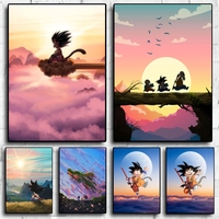 Anime Dragon Ball Poster Childhood Goku Art Picture Canvas Painting High Quality Home Wall Art Bedroom Decoration Painting Gift
