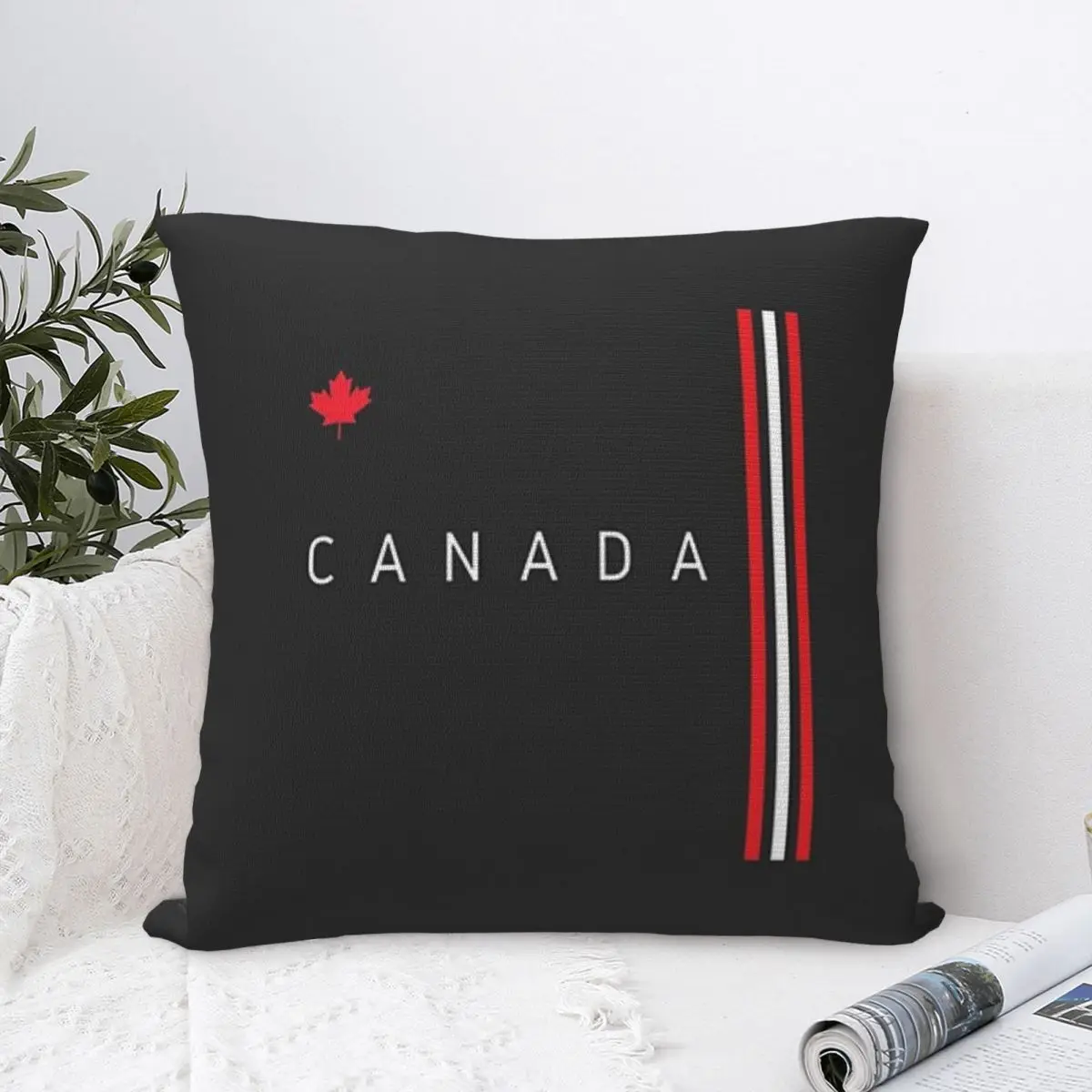 Canada Flag National Culture Square Pillowcase Polyester Pillow Cover Velvet Cushion Decor Comfort Throw Pillow For Home Bedroom