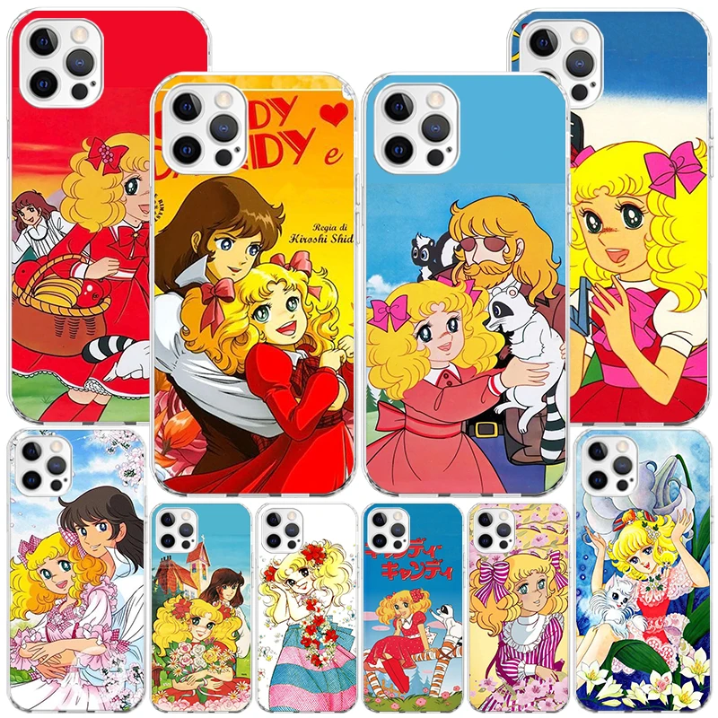 Candy 90s Anime Phone Case For iPhone 16 Pro Max 15 + 14 Plus 11 12 13 Mini Xs X XR 7 8 SE Personalized Gift Print Cover