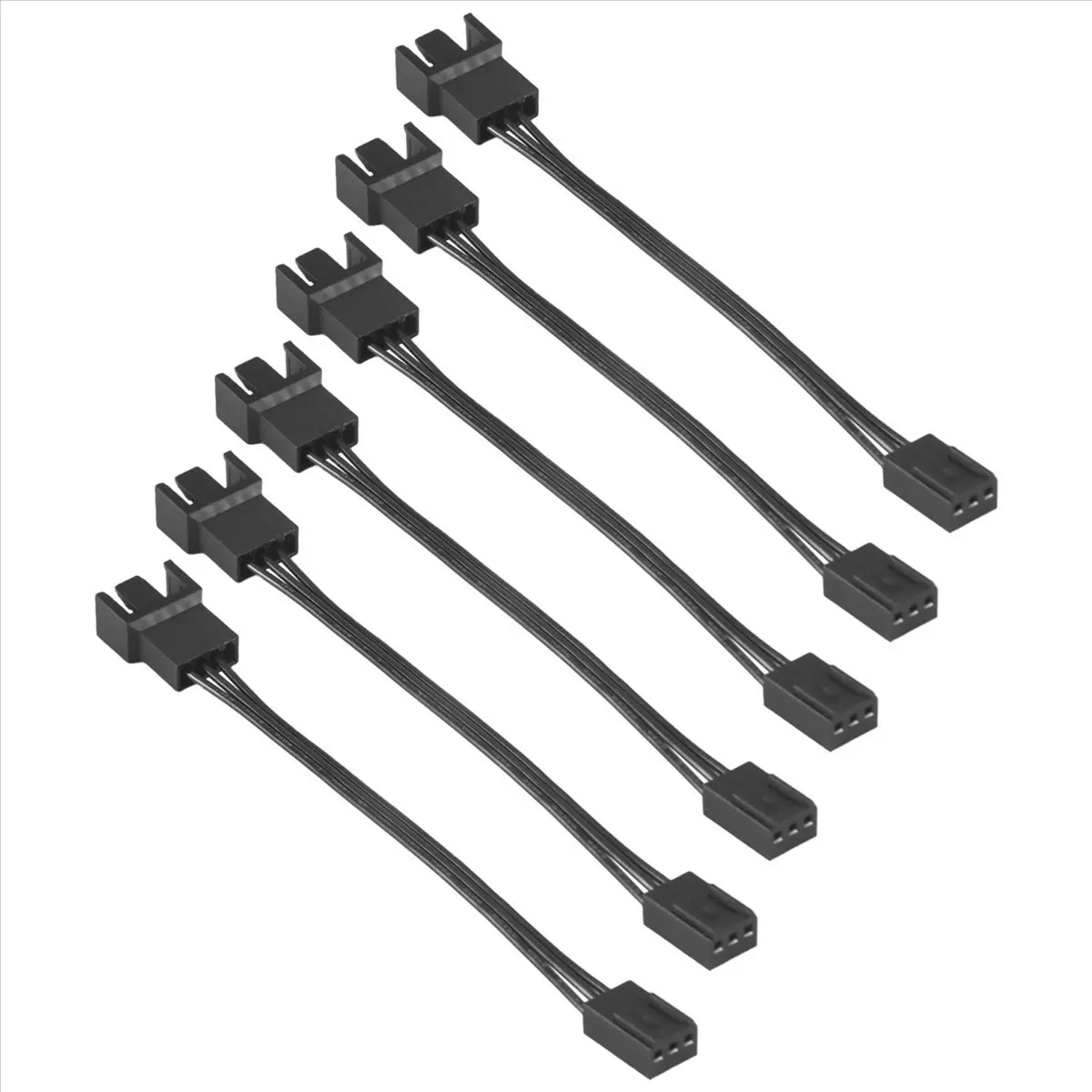 TCE 6Pcs 4Pin PWM to 3Pin Standard Fan Adapter Cable