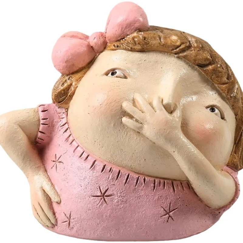 

Boys and girls pinch nose bathroom, statue resin ornament, fun bathroom ornament, ornament gift