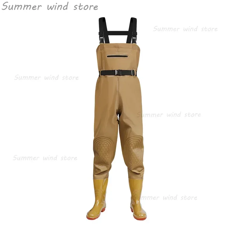 Botas impermeables para el pecho con zapatos, pantalones, botas, conjunto de vadeo, ropa gruesa, ropa para hombres y mujeres, camisetas, aguas