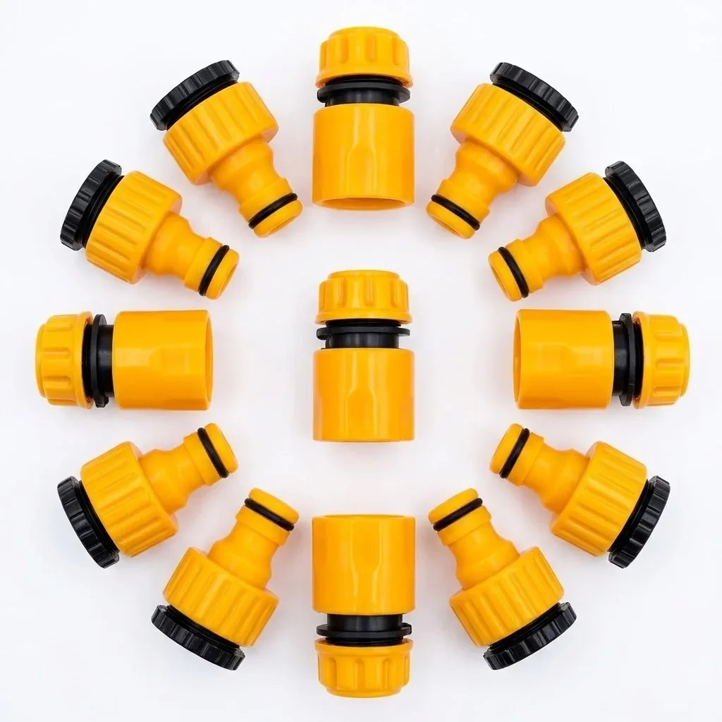10pcs Garden Tap 1/2 3/4 1 Inch Hose Quick Connectors Nipple Hose Waterstop Connector Irrigation Water Tube Coupler Set