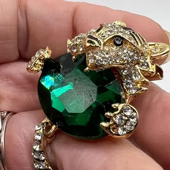 女士新款可愛水晶老虎胸針,男女皆宜的時尚動物水鑽老虎胸針,適合派對、辦公場合佩戴,可作胸針或珠寶禮品。 8 最佳銷售 老虎胸針 - №4