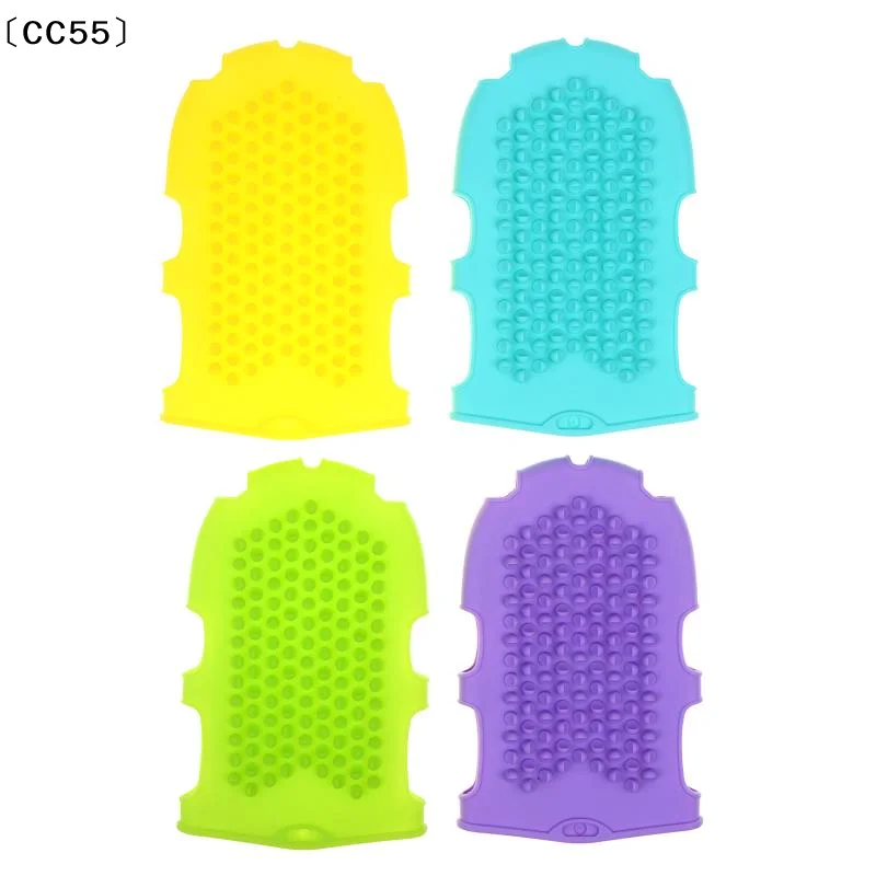 Shower Gloves Bath Scrub Remover Body Exfoliating Massage Shower Brush Silicone Bath Brush Skin Cleaning〔CC55〕