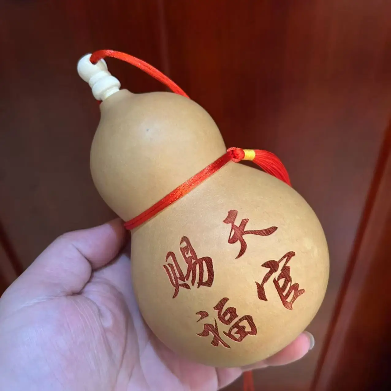 Blessings officielles des Bestows sur le paradis - Pendentif gourde naturelle. Il est un pendentif et un ornement de gourde à bouche ouverte pour résoudre les zodi