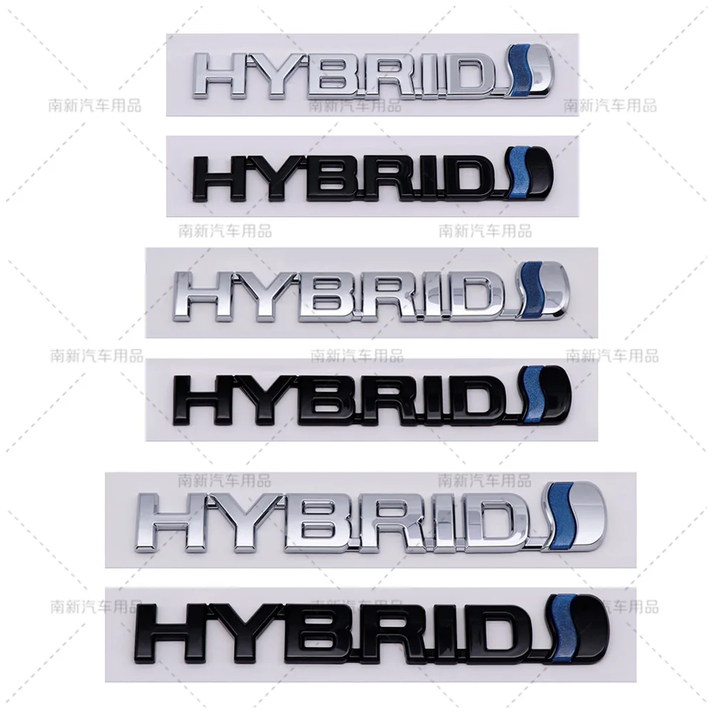 

3D ABS HYBRID Logo Side Fender Rear Trunk Emblem Badge Car Sticker Decals For Prius Camry Crown Auris Rav4 Yaris L Highlander