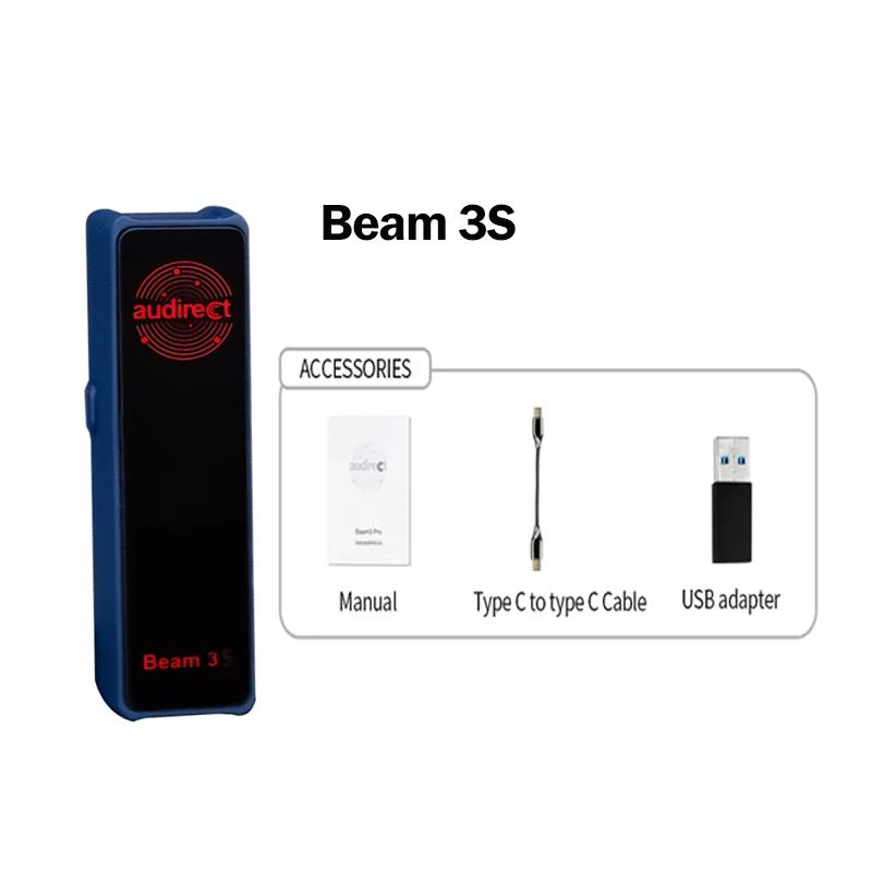 Hilidac-Amplificador de Auscultadores Portátil, Audio DAC, AMP de Alta Resolução, 4.4mm, Bal ESS9281, AC, MQA, DAC, 32Bit, 768kHz, Beam3s