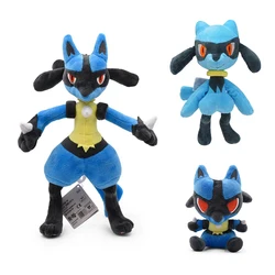 Muñecos de peluche de la serie Pokemon Riolu Lucario, decoración de marionetas de dibujos animados, juguetes Kawaii, regalo de cumpleaños para niños