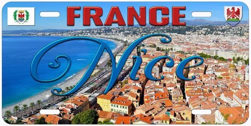 Nice France Novelty Car License Plate Aluminum