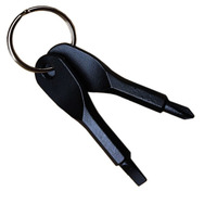 Portable Phillips Slotted Screwdriver Set Key Ring Keychain Mini Pocket Keyring Cross Screw Driver Repair Tool Gadget EDC Small