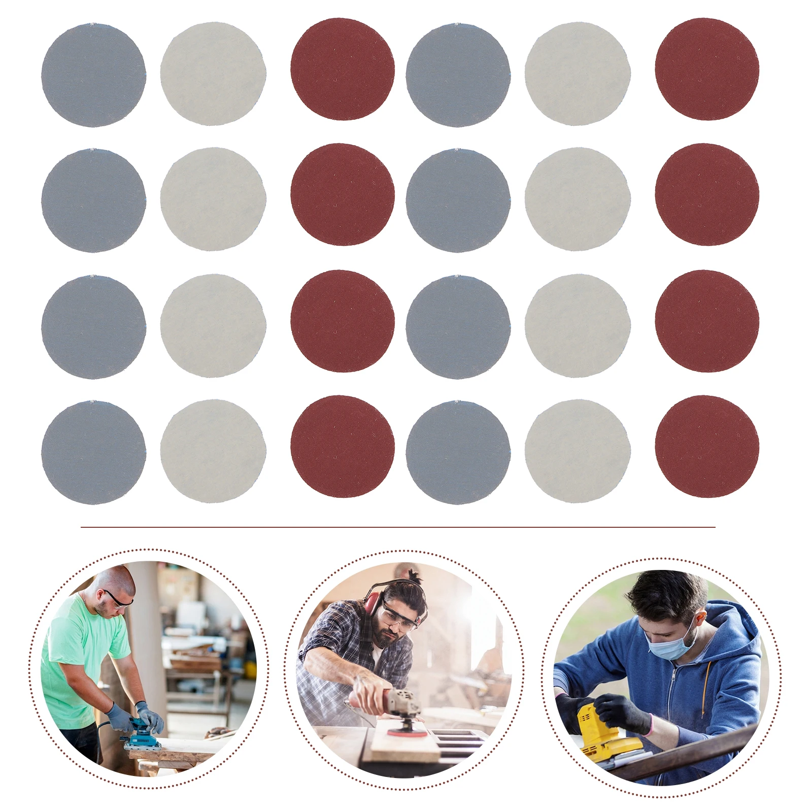 

Sanding Discs 25Mm 60/80/120/150/240/400/800/1000/1200/2000/3000/5000 Grit Hook Loop Abrasive Grinding Discs For Angle