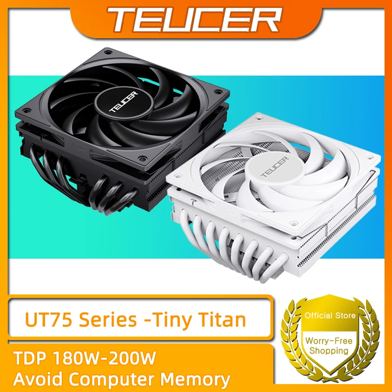 TEUCER UT Series Tiny Titan CPU Cooler Compact Quiet and High-Performance for AM4/AM5/LGA 2011/1200/1700/X99