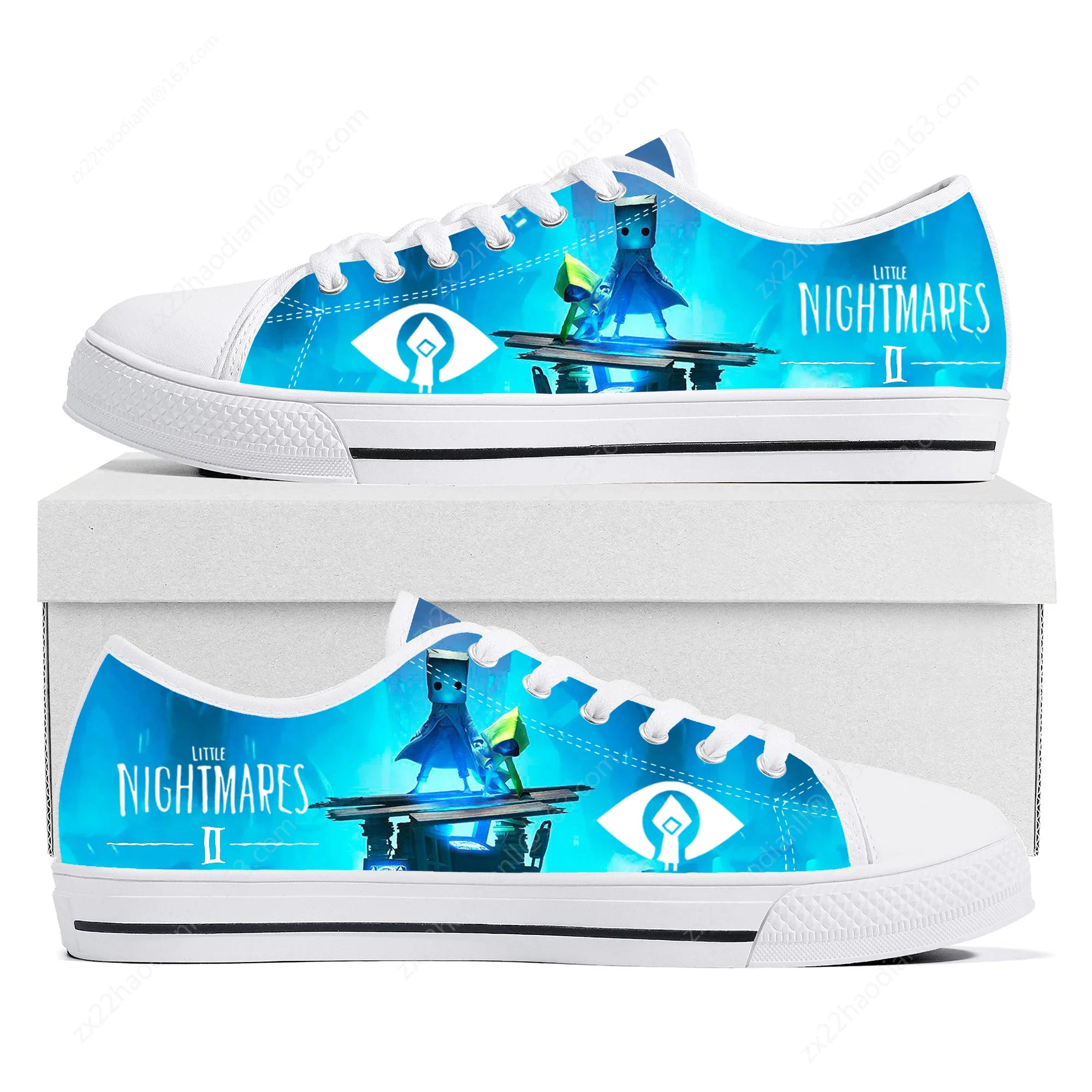 لعبة الرسوم المتحركة ليتل كوابيس فيلم منخفضة أعلى أحذية رياضية عالية الجودة رجل إمرأة مراهق قماش حذاء رياضة زوجين أحذية حذاء مخصص #2