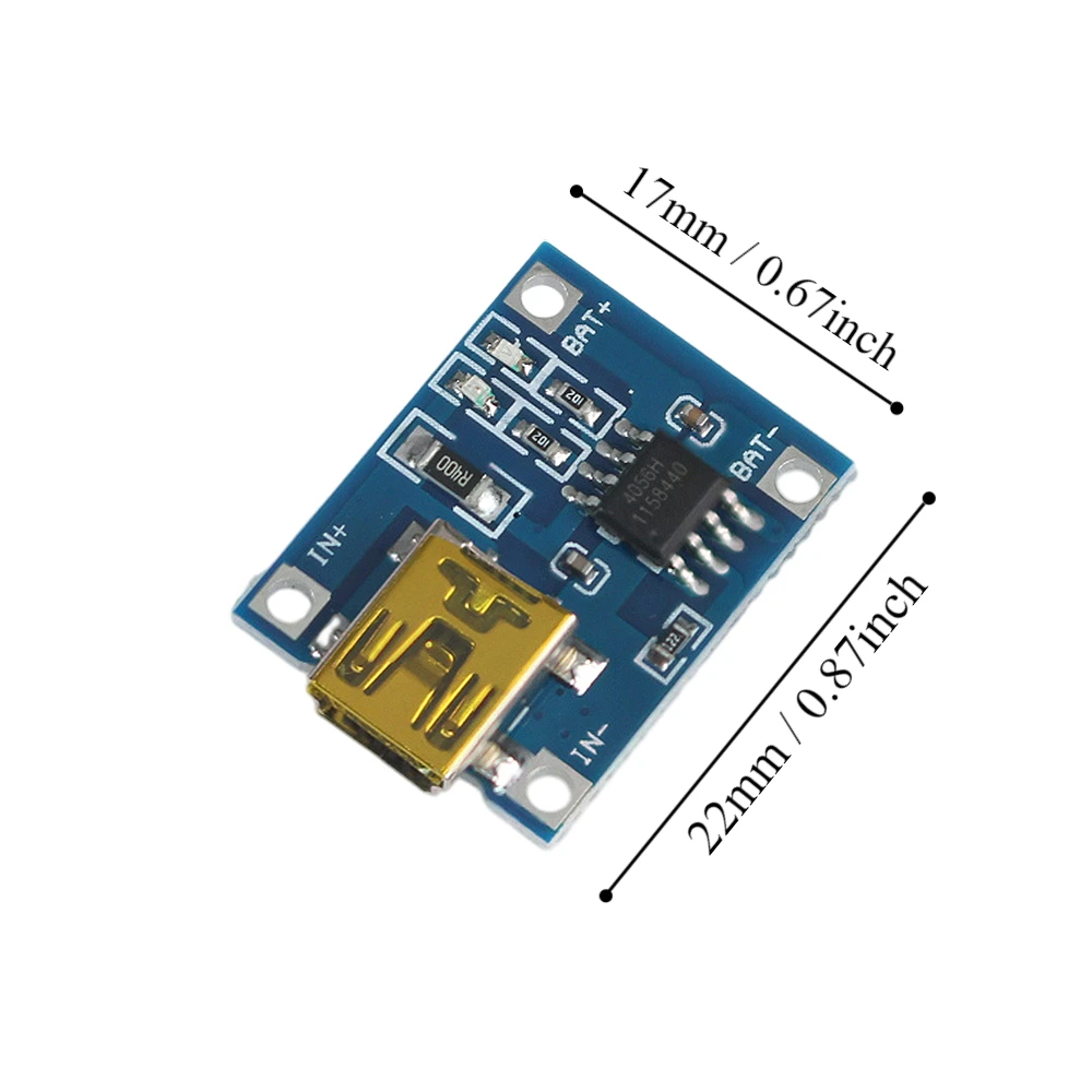 5/10pcs 5V 1A 18650 Lithium Battery Charging Board PLR TP4056 Lithium Charge Module Mini / Micro USB / Type C With Protect