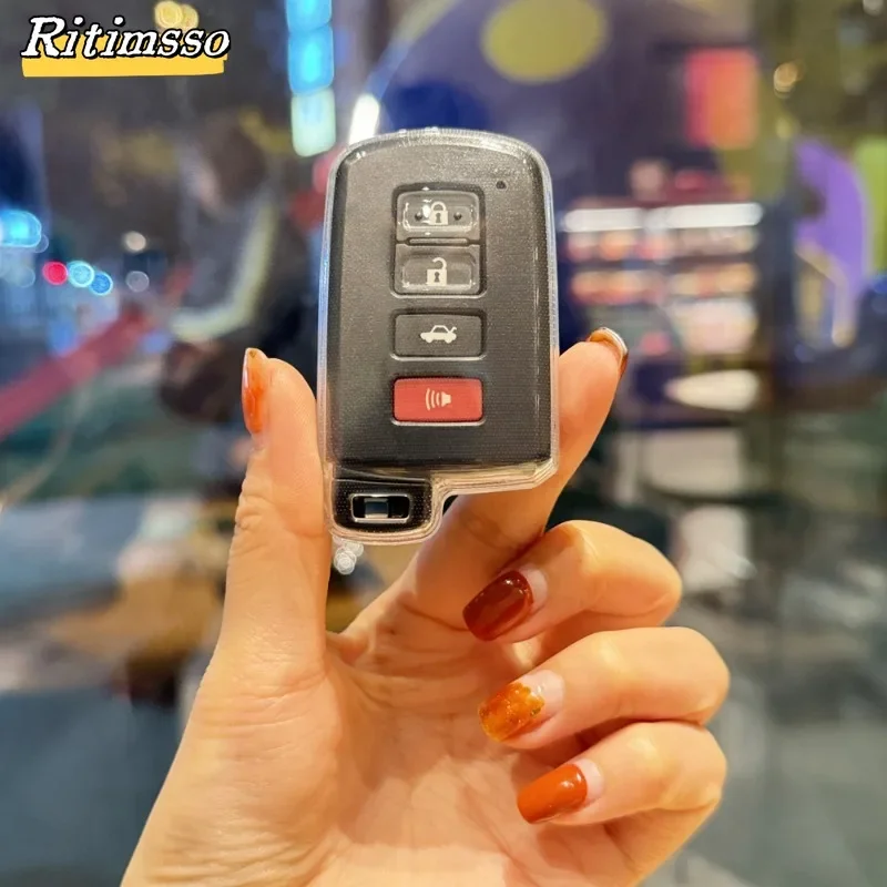 Przezroczyste etui z TPU na kluczyk zdalnego sterowania do Toyoty Auris Camry RAV4 Avalon Yaris Verso 2012 2013 2014 2015 2016 2017 2018