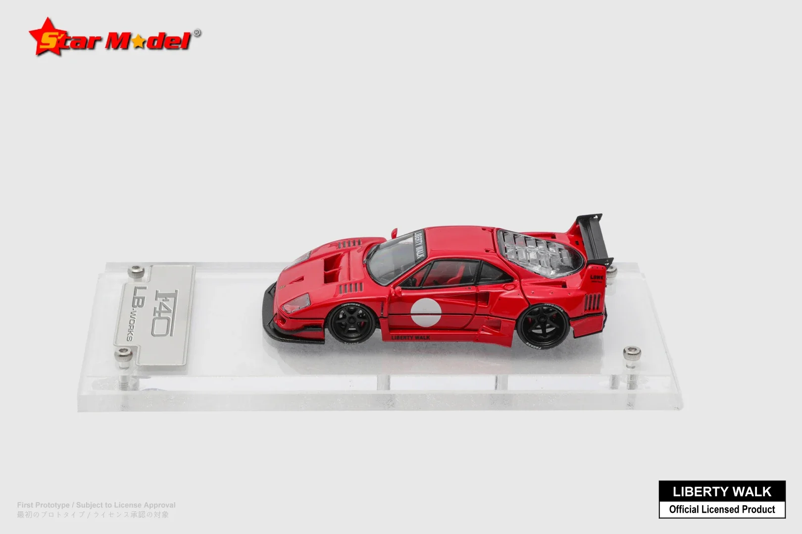 Star Model 1:64 LB-Works F40 White/Red Diecast Model Car