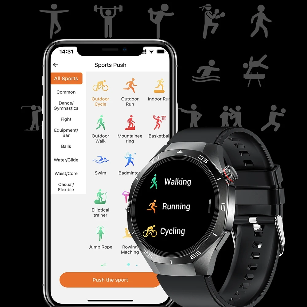 2025年最新腕時計 GT5 PRO スマートウォッチ GPS モーショントラジェクシー HDスクリーン Bluetooth通話 NFC メンズ スマートウォッチ アウトドア スポーツウォッチ メンズ